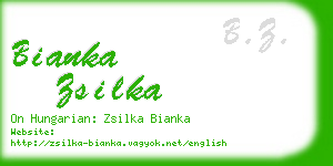 bianka zsilka business card